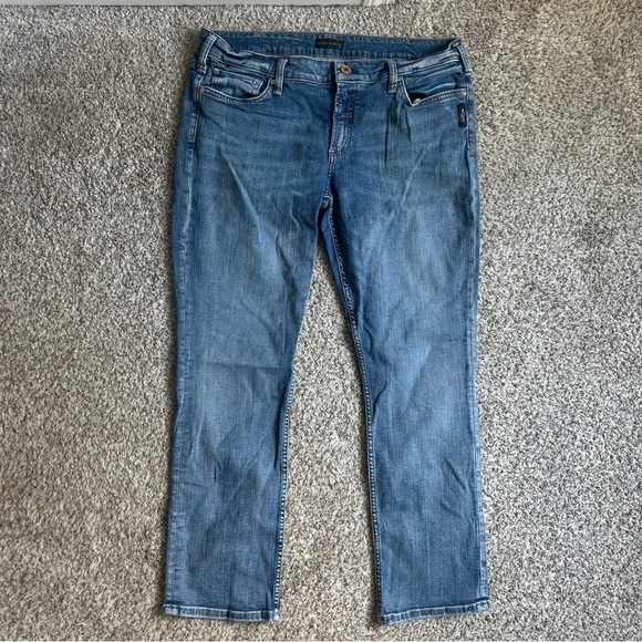 Silver Jeans Blue Straight Leg Jeans Casual Denim 34 - Picture 1 of 8